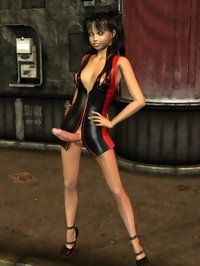 dick girl posing at the factory